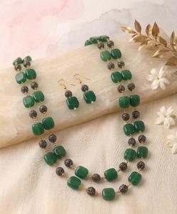 Collar y conjunto de aretes de perlas indias, joyería bohemia para mujer, regalo, conjuntos de joyería de moda. - Product Image 2