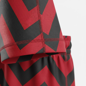 Uniforme de Fútbol Sublimado de la Mejor Calidad, Conjunto de Camiseta Roja y Negra con Diseño Chevron, Transpirable, Tallas Grandes, Antibacteriano, Secado Rápido, Ropa Deportiva para Equipos - Product Image 5