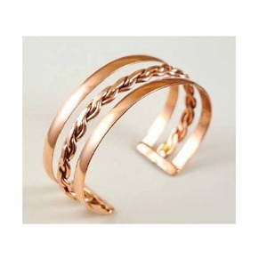 Nueva llegada de brazalete floral de cobre puro, pulsera de cobre hecha a mano, brazalete de cobre sólido puro a precio al por mayor - Product Image 6