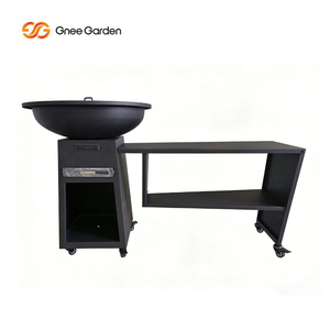 Estación de Barbacoa y Parrilla de Acero Corten Moderna para Leña con Control Remoto para Jardín y Patio, Venta al por Mayor de Fábrica - Product Image 1