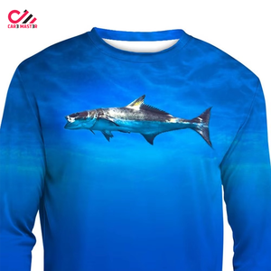Customized Logo <b>Silk</b> Screen Printed Breathable Waterproof Fishing <b>Shirts</b> with Protection High Quality <b>Men</b> Fishing Jersey - Product Image 5