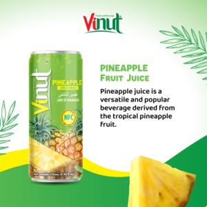 Jus de fruits à l'ananas 100% naturel sans sucre ajouté NFC 330ml en canette aluminium pour importateurs, distributeurs, grossistes et Horeca - Product Image 4