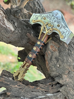 Réplique du marteau de Thor de God of War Ragnarok |   Réplique d'arme de cosplay viking Mjolnir |   Sculpture en résine de haute qualité peinte à la main