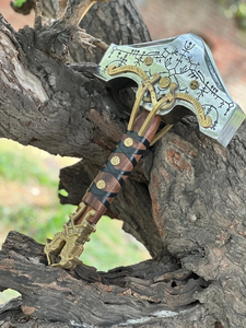 Réplica del Martillo de Thor de <span class=keywords><strong>God</strong></span> <span class=keywords><strong>of</strong></span> <span class=keywords><strong>War</strong></span> Ragnarok |   Réplica de la Espada Mjolnir para Cosplay Vikingo |   Martillo de exhibición de alta calidad, edición de coleccionista - Product Image 6