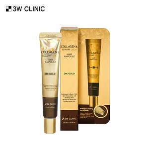 3W คลินิก ลักชัวรี่ โกลด์ แฮร์ แอมพูล 30 มล. คอลลาเจน แฮร์ ออยล์ สำหรับผมเสีย - Product Image 1