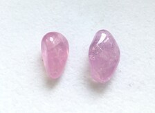Pierre précieuse naturelle de morganite lisse de 33,20 carats, paire de pierres brutes pour la fabrication de bijoux fins - Product Image 2