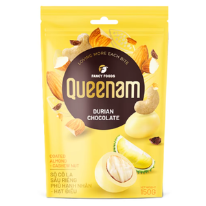 Prix Compétitif Fabricant de Dragées au Chocolat Fournisseur Exportateur OEM/ODM Snack Bonbons HALAL Noix d'Amandes et de Cajou enrobées de Chocolat Durian 150G - Product Image 1