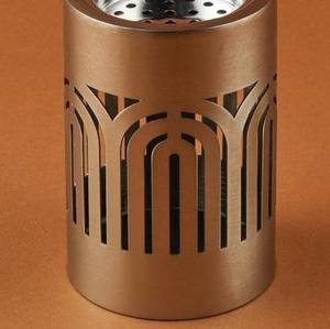 Quemador de incienso (Mabkhara) de metal mate beige al por mayor, estilo moderno Skyline con filigrana, para Bakhoor saudí, Majlis Oud Dakhoon, soporte para incienso. - Product Image 2