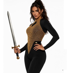 ชุดเกราะคอสเพลย์แบบโบราณสมัยใหม่ Dravessa Gold Chainmail สำหรับงานเทศกาล ทำจากอะลูมิเนียมชุบอโนไดซ์ เหมาะสำหรับงาน Renfaire และคอสเพลย์ - Product Image 2