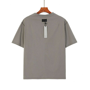 T-shirt noir à manches courtes et col rond pour homme, coupe ample, décontracté, en jersey 100 % coton, motif lettres tricoté - Product Image 3