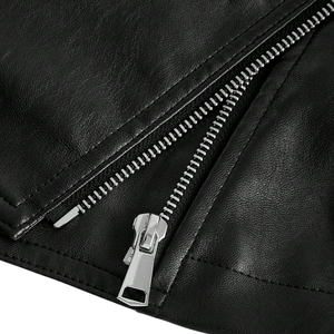 Custom Wholesale Genuine Leather <b>Jacket</b> OEM ODM Women Real <b>Sheepskin</b> Motorcycle Biker <b>Jacket</b> Manufacturer Supplier Low Price - Product Image 4