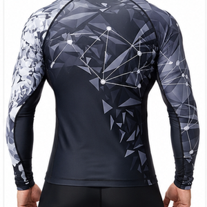เสื้อซับในแขนยาวแบบซับลิเมชั่นสำหรับผู้ชาย สำหรับ MMA และวิ่ง ออกกำลังกาย ระบายอากาศได้ดี - Product Image 4