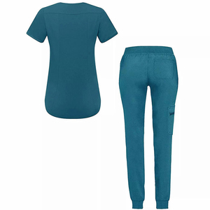 Ensemble d'uniformes médicaux unisexes à col en V, tissu tissé écologique, utilisation en salon de beauté, couleur et logo personnalisés, vente en gros - Product Image 3