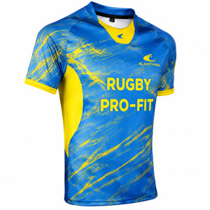 Camiseta de Rugby Sublimada Personalizada para Hombre, Manga Corta, Cuello en V, Protección UV, para Todas las Temporadas, Poliéster - Product Image 2