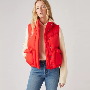 Excellente qualité sport bulle bouton bouffant gilet décontracté sans manches hiver pour un usage quotidien confortable toile lisse 100% - Product Image 1