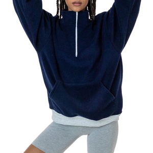 เสื้อฮู้ดสตรีทแวร์แบบซิป ¼ ตัว ปักโลโก้ตามสั่ง ผ้าฝ้ายฟลีซคุณภาพพรีเมียม สำหรับผู้ชาย - Product Image 1