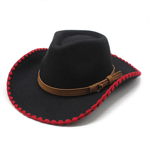 Customized Brand Unisex Brown Leather Striped Cowboy <b>Hat</b> Braided <b>Band</b> Casual Outdoor Beach Style Adult Spring Autumn Fit 56-58CM - Product Image 2