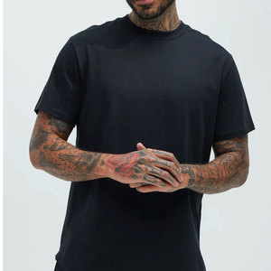 T-shirt décontracté pour homme à manches courtes, coupe droite, en maille unie, col montant, séchage rapide, respirant, anti-transpiration, non tissé - Product Image 4