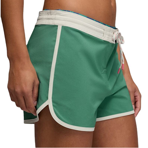 Shorts de punto con cintura con cordón y bolsillos, estilo casual, transpirables, de tiro medio para mujer - Product Image 5