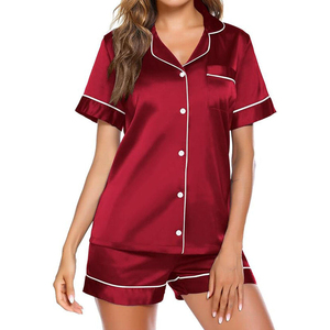 Al por mayor, lujosa bata de pijama de seda de morera 100% pura para mujer, con logo personalizado, transpirable, de manga larga, para primavera/verano, color liso. - Product Image 1