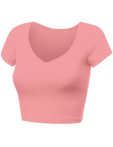 Beazer Sports Casual Women <b>Crop</b> <b>Top</b> T-shirt High Quality Nylon/Cotton Anti-Wrinkle Custom Logo/Colors Hot Selling Cheap Price - Product Image 1