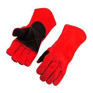 Gants de soudage résistants à la chaleur pour travaux de construction industrielle, gants de travail en cuir de vachette de qualité supérieure pour soudeurs - Product Image 1