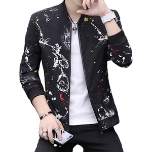 Último diseñador elegante impreso personalizado bordado PU cuero bombardero chaqueta hombres cuero Varsity chaqueta elegante Softshell chaquetas - Product Image 2