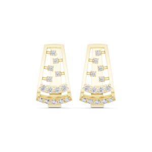 14K Rose Gold Round Lab-Grown Diamond Earrings for Women Bridal Wear Earring New Grown Diamond - Product Image 1