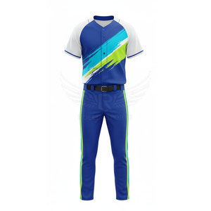 Tela suave y cómoda para el uniforme de béisbol de uso diario, elegante y con botones completos. - Product Image 4