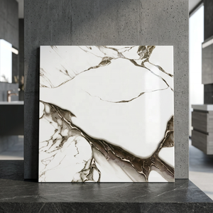 Carreaux de céramique en marbre de porcelaine blanche 40x40cm, antidérapants, rustiques, pour extérieur, parking, place publique, garage, carreaux hexagonaux 400x400mm - Product Image 2