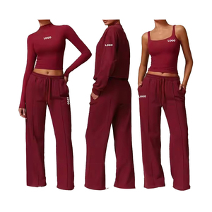 Wholesale Women 3 Piece Yoga Set <b>One</b> Shoulder Crop <b>Top</b> Shorts Gym Outfit Quick Dry Breathable Fitness Activewear - Product Image 5