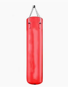 Sac de boxe d'entraînement en PU rouge et noir, rempli de sable, avec fermeture éclair, sac de frappe lourd et durable pour la pratique de la boxe pour adultes - Product Image 5