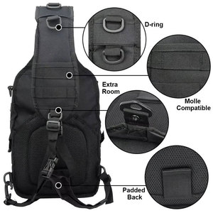 Mochila Táctica con Sistema MOLLE, Diseño Unisex de Nylon, Correa de Hombro Ajustable, Cierre de Cremallera, Capacidad de 20-36L - Product Image 5
