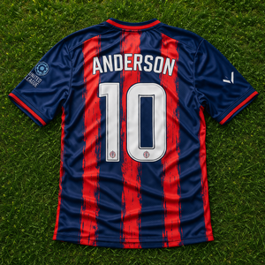 เสื้อฟุตบอลแบบกำหนดเองสำหรับทีมและลีก ไซส์ใหญ่พิเศษ แห้งเร็ว ระบายอากาศได้ดี ผ้าโพลีเอสเตอร์ 100% ปักชื่อผู้เล่นตามสั่ง - Product Image 2