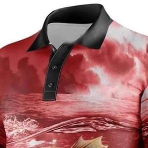 Chemises polo de pêche personnalisées OEM pour hommes, imprimées sur mesure, grande taille, manches courtes, sublimation, respirantes, séchage rapide, UPF 50 - Product Image 5