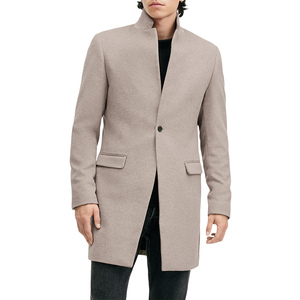 Manteau long en laine noir pour homme, dernier design, haute qualité, chaud et élégant, pour l'hiver. - Product Image 1
