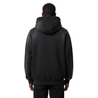 Sweat-shirt à capuche zippé noir pour homme, brodé et clouté, 100% coton, streetwear d'hiver, style punk gothique, veste zippée intégrale