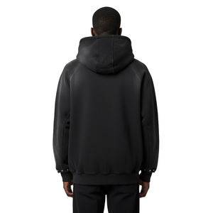 Mens Black Embroidered Studded Zip-Up Hoodie 100% Cotton Winter Streetwear Punk <b>Gothic</b> Full-Zip Sweatshirt <b>Jacket</b> - Product Image 2