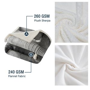 Coperta in pile sherpa stampata 3D con elefanti, morbida e accogliente, nera con elefanti galattici, regalo per donne e adulti, calda, 5 kg, per divano, letto - Product Image 3