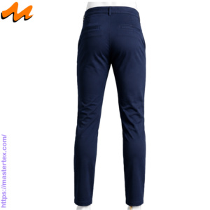Pantalones Chinos Casuales para Hombre, Color Sólido, Corte Recto Ajustado, Cintura Media, Spandex/Algodón, Transpirables, Protección UV, Cierre de Botón, Uso Diario - Product Image 2