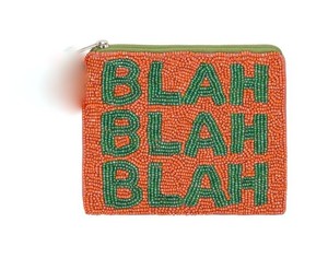Portamonete Quadrato con Perline Arancione Verde, Pochette Ricamata con Cerniera, Borsa Regalo Promozionale alla Moda - Product Image 4