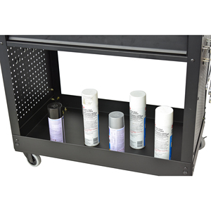 Matte Black Powder Coated Steel 1 <b>Drawer</b> Utility Cart Family keywords: for Garage Workshop Storage Use - Product Image 3