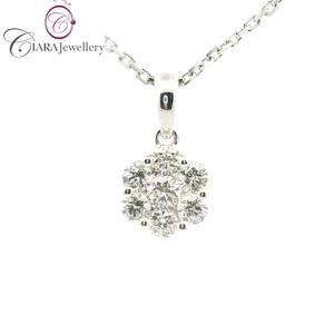CIARA - Colgante con Diamantes Naturales Reales de 0.75ct G/VS en Oro Blanco Sólido de 18K - Regalo Moderno - Product Image 1