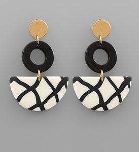 Boucles d'oreilles pendantes en résine style bohème, faites à la main, pour femmes, bijoux de mode tendance, design unique - Product Image 1