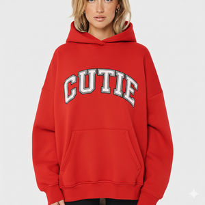 Sweat-shirts imprimés décontractés pour femmes, sur mesure, avec logo personnalisé, coupe ample, manches longues, 100% coton molletonné - Product Image 2