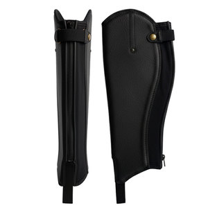 Protectores de piernas de cuero suave para caballos, equipo de protección para entrenamiento ecuestre al aire libre. - Product Image 1