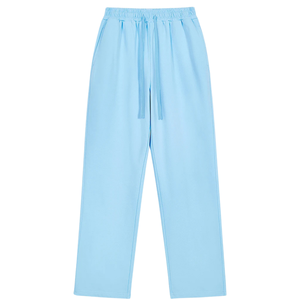 Pantalon large pour homme en gros, taille élastique personnalisée avec cordon de serrage, coupe droite décontractée, poches latérales, poche plaquée arrière, style décontracté - Product Image 2