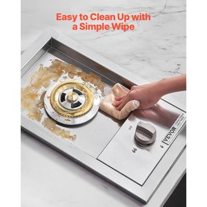 Brûleur latéral au propane liquide de 15 000 BTU pour cuisine extérieure, convertible au gaz naturel, en acier inoxydable 304, pour grils de camping - Product Image 6