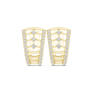 Pendientes de Oro Amarillo de 14K con Diamantes Cultivados en Laboratorio para Mujer, para Novias, Nuevos Diamantes Cultivados - Product Image 1