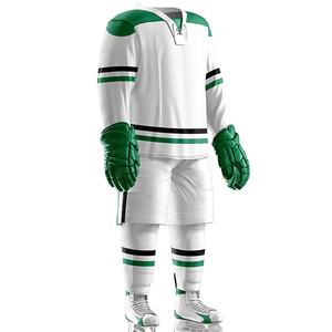 Tenues de sport d'équipe personnalisées de haute qualité, ensembles de hockey sur glace, séchage rapide, respirant, 100% polyester, uniforme de hockey sur glace sur mesure - Product Image 2